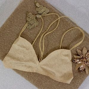 Urban Outfitters - beige silk bralette